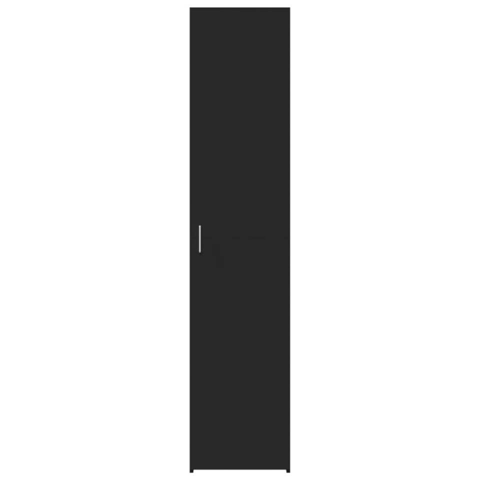 Dulap înalt, negru, 40x42,5x185 cm, lemn prelucrat - 3 | YEO