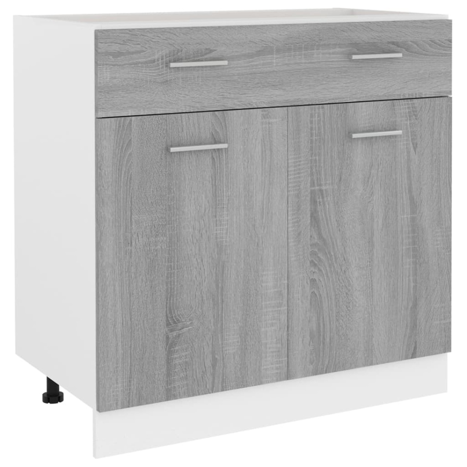 Dulap inferior cu sertar “Lyon” gri sonoma 80x46x81,5cm - 1 | YEO