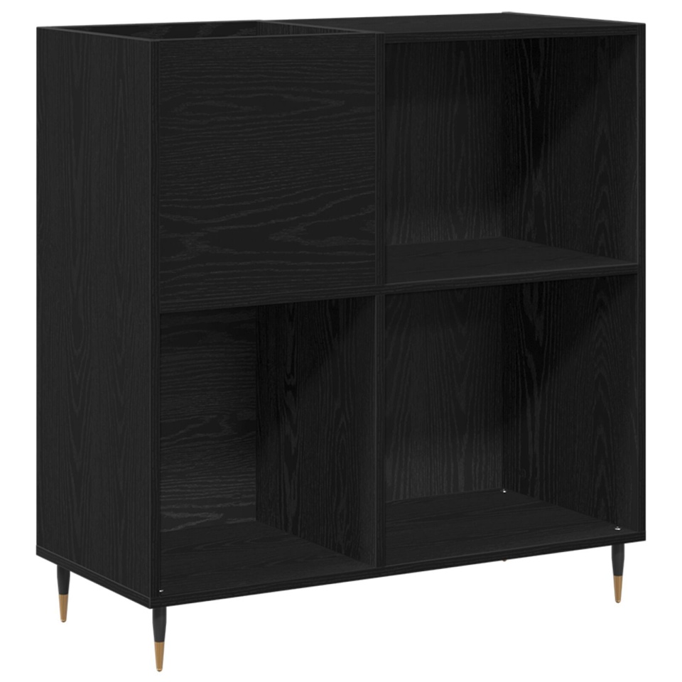 Dulap pentru discuri, stejar negru 84,5x38x89 cm lemn prelucrat - 1 | YEO