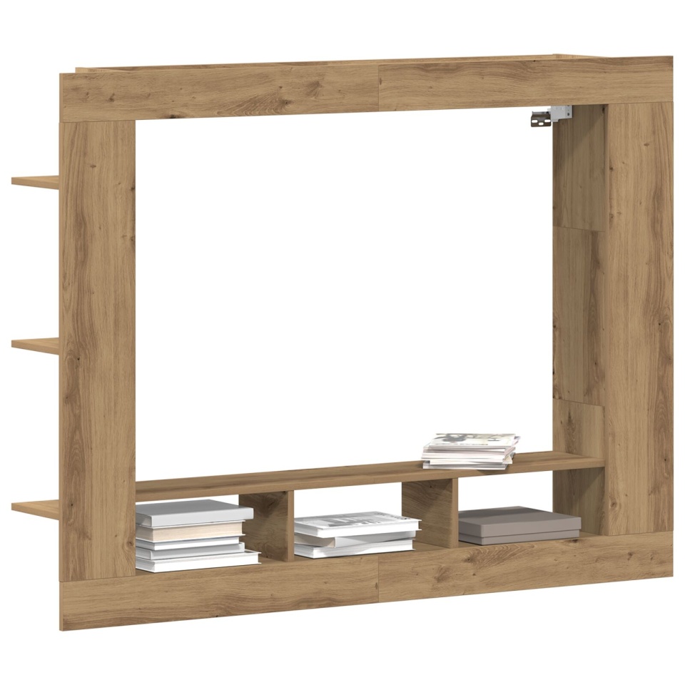 Dulap TV Montat pe Perete Stejar Artisan 152x22x113 cm - 2 | YEO