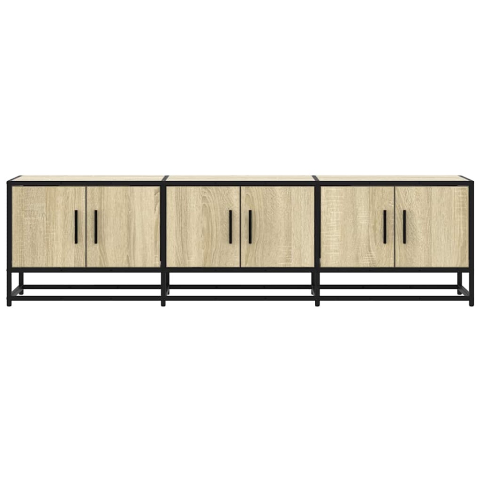 Dulap TV, stejar sonoma, 150x35x41 cm, lemn prelucrat și metal - 3 | YEO
