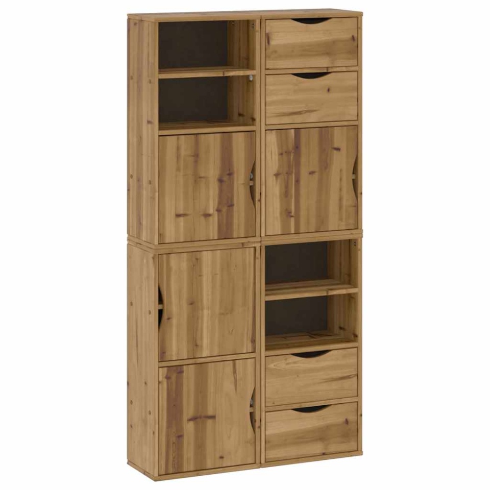 Dulapuri laterale 4 buc ODDA 40x24x79 cm lemn masiv de pin - 1 | YEO