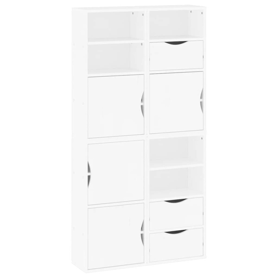 Dulapuri laterale 4 buc ODDA alb 40x24x79 cm lemn masiv de pin - 1 | YEO