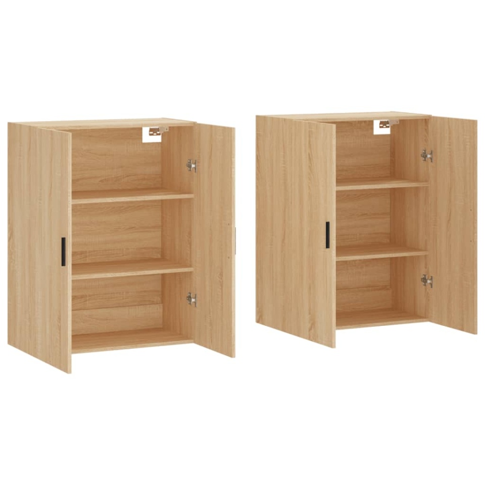 Dulapuri montate pe perete, 2 buc, stejar sonoma, 69,5x34x90 cm - 3 | YEO