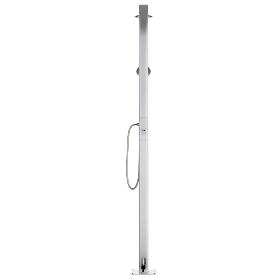 Duș de grădină cu bază maro, 220 cm, aluminiu - 4 | YEO