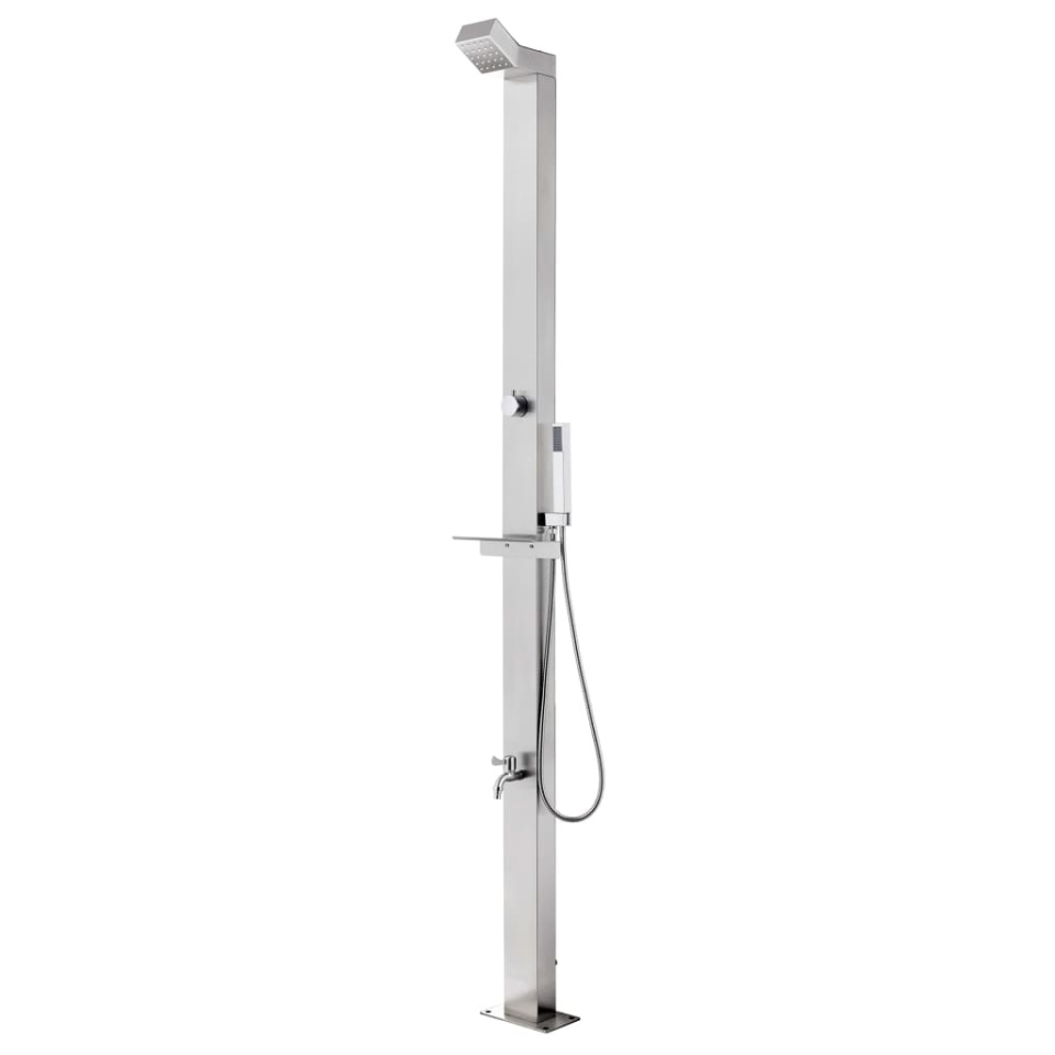 Duș de grădină cu bază maro, 225 cm, oțel inoxidabil - 2 | YEO