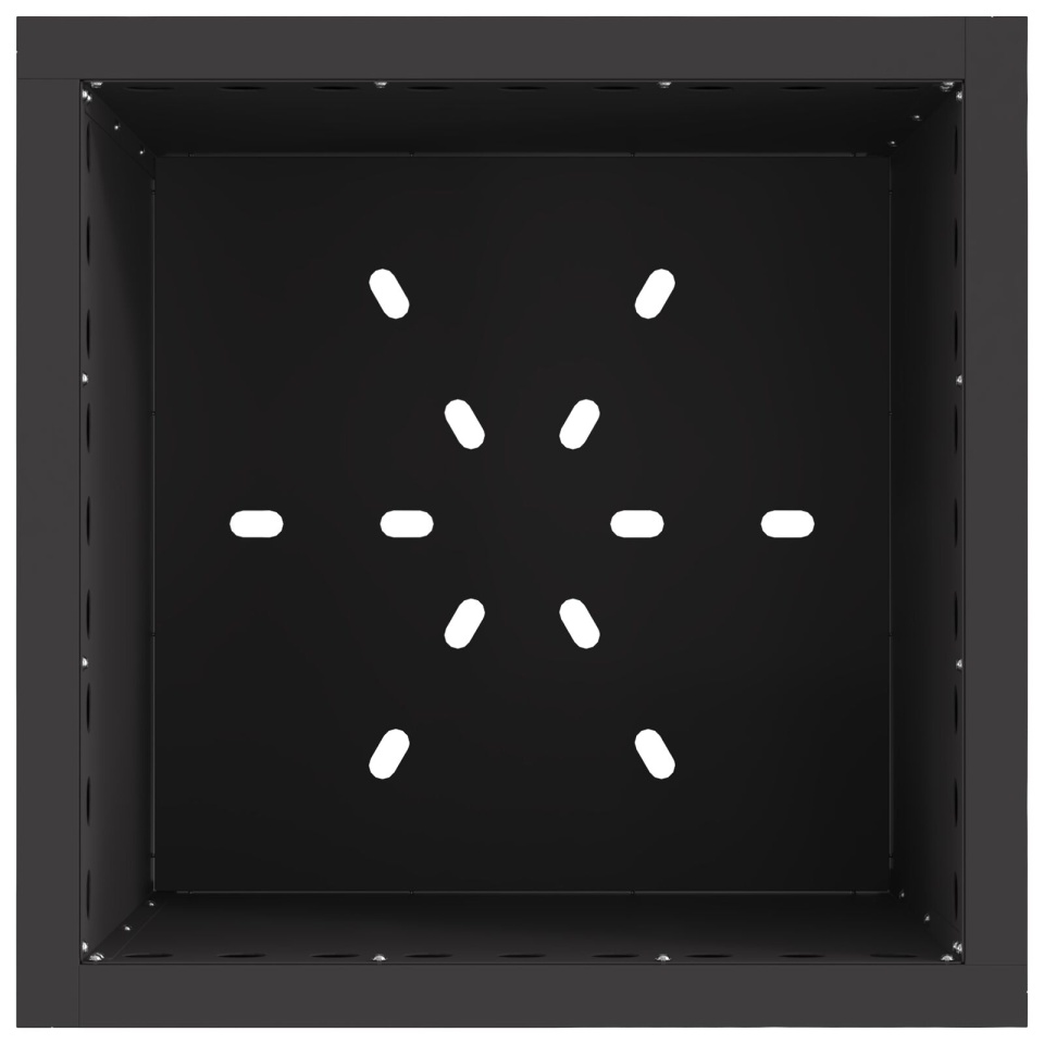 Foc de Tabără Fără Fum Pătrat Negru 48x48x50 cm Oțel - 3 | YEO
