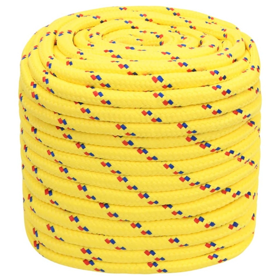 Frânghie de barcă, galben, 18 mm, 100 m, polipropilenă - 1 | YEO