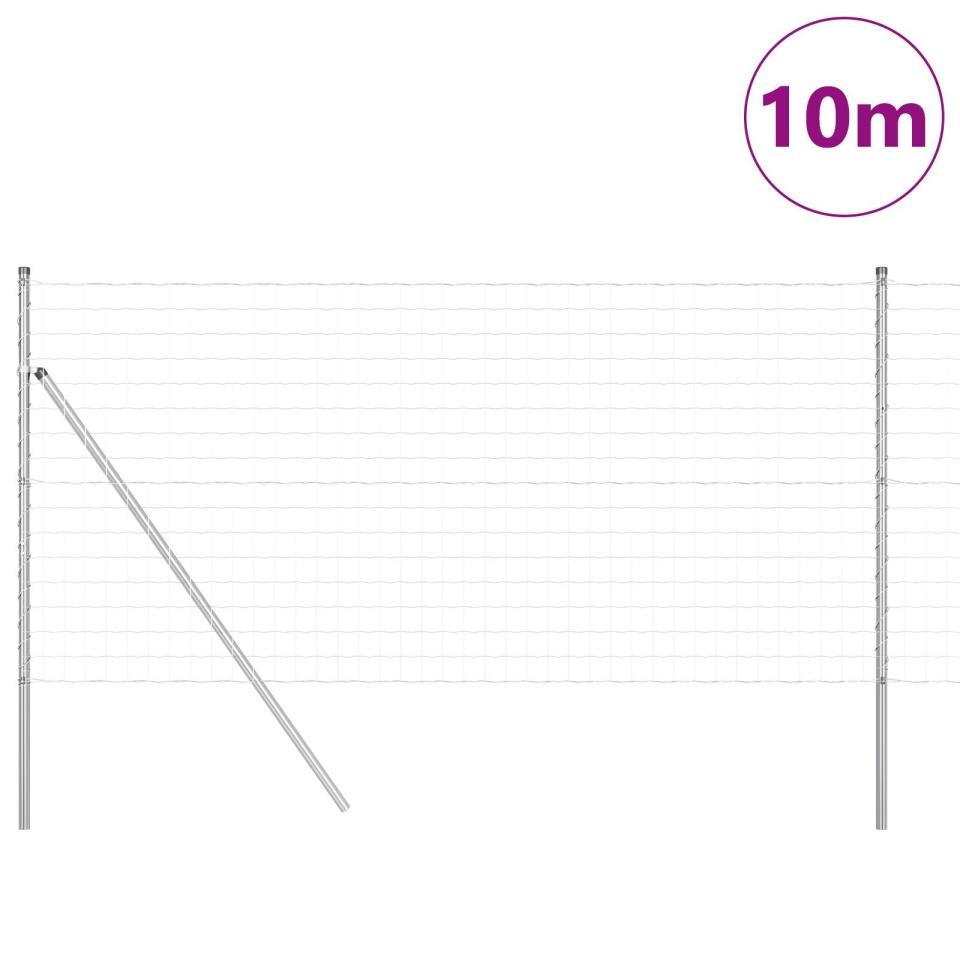 Gard Euro cu 7 stâlpi 1.4x10 m Oțel galvanizat - 2 | YEO