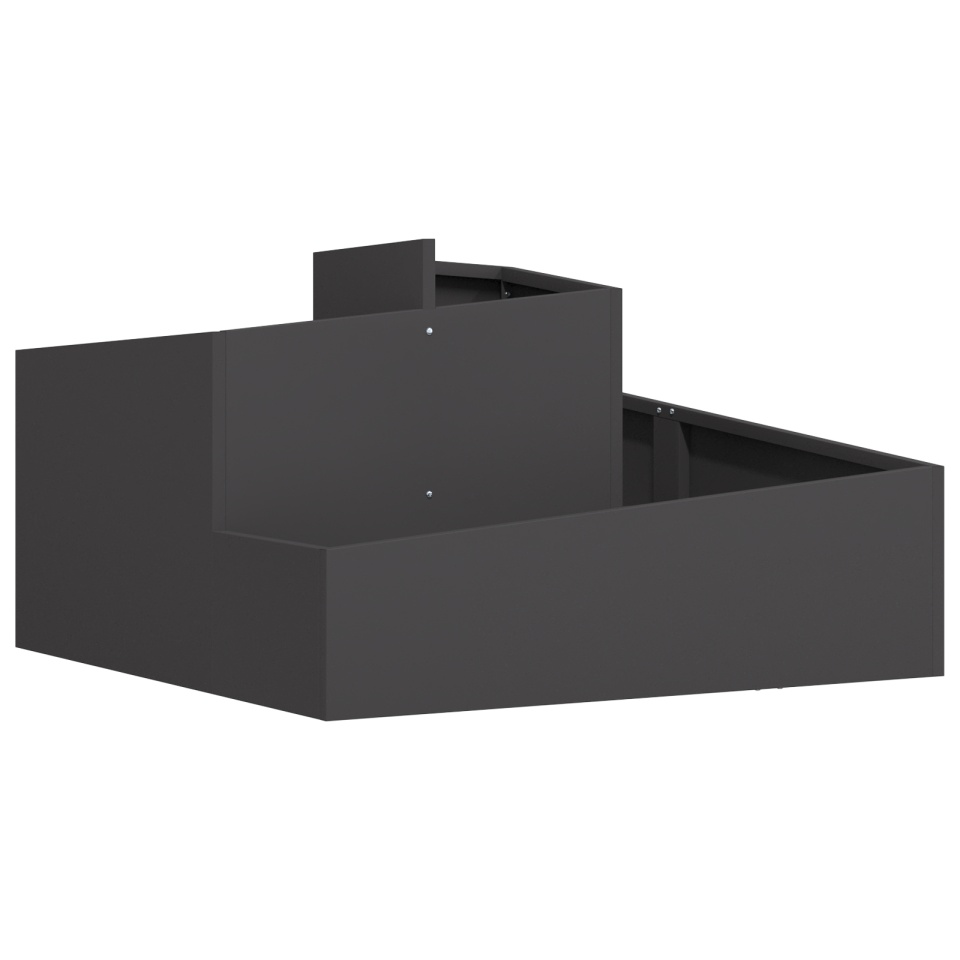 Ghiveci Negru 80x80x50 cm din oțel laminat la rece - 1 | YEO