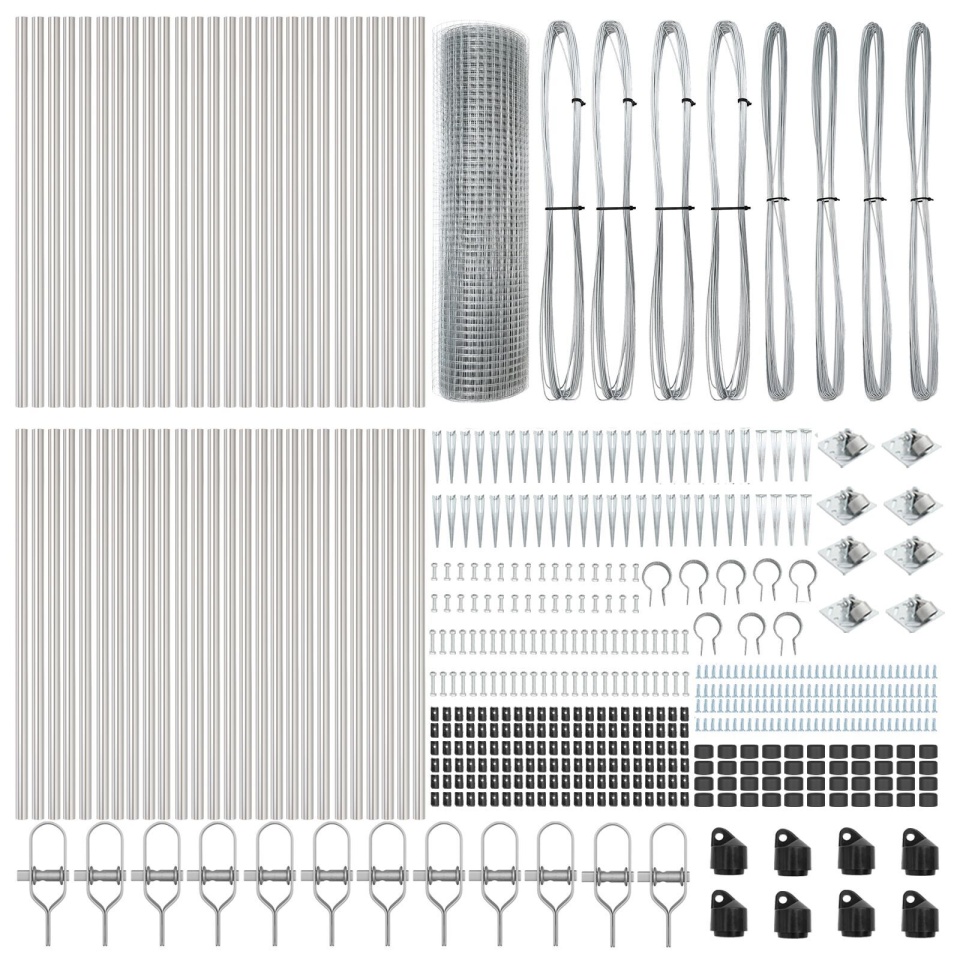 Împrejmuire Sârmă Sudată cu 13 Stâlpi de Ancorare 1x100 m Oțel Galvanizat - 3 | YEO