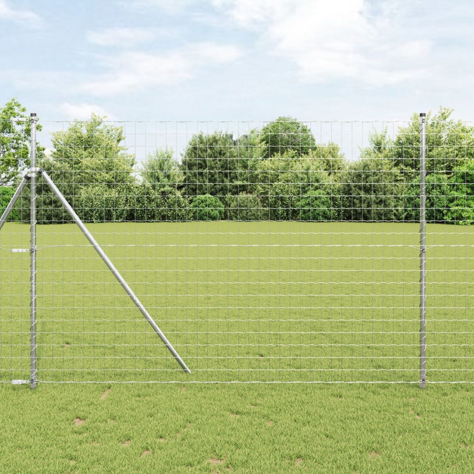 Împrejmuirea Euro cu 7 stâlpi 1.5x10 m Oțel galvanizat