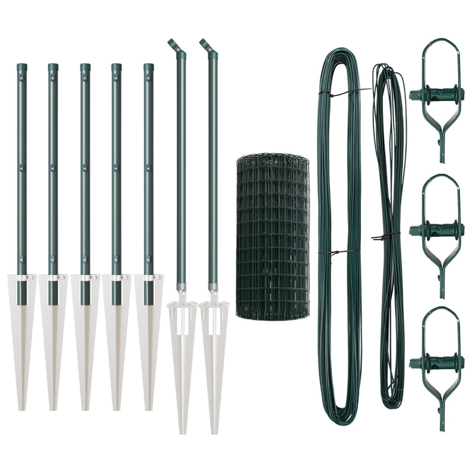 Îngrădire Euro Set de 2 Verde Metal 10 x 0.8 m Durabil - 1 | YEO