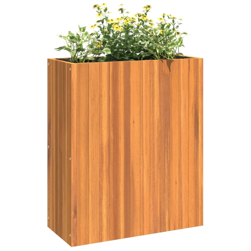 Jardinieră de grădină, 59x27,5x70 cm, lemn masiv de acacia - 3 | YEO