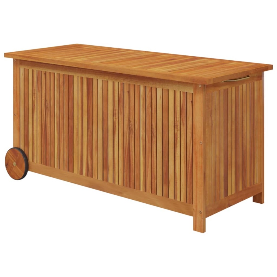 Ladă de depozitare de grădină cu roți, 113x50x58 cm lemn acacia - 1 | YEO