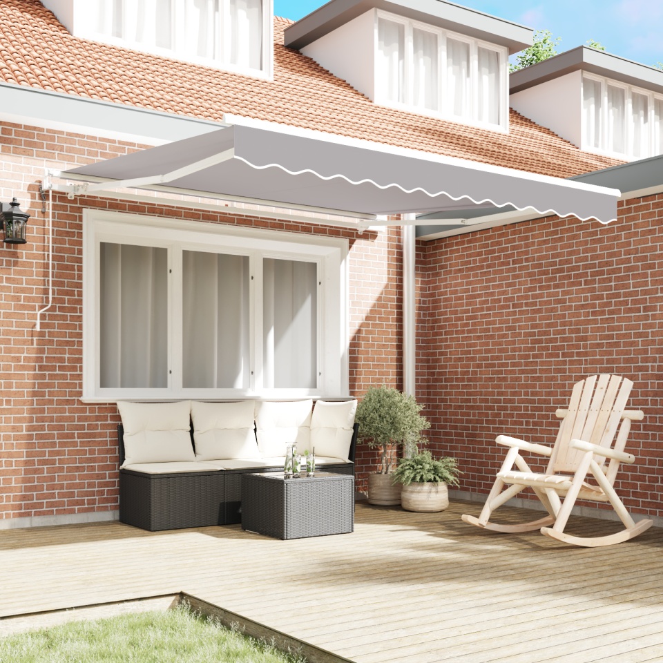 Marchiza automată retractabilă gri deschis 350x250 cm, Material de schimb pentru marchiza pentru cadru de 3.5x2.5 m gri deschis - 2 | YEO