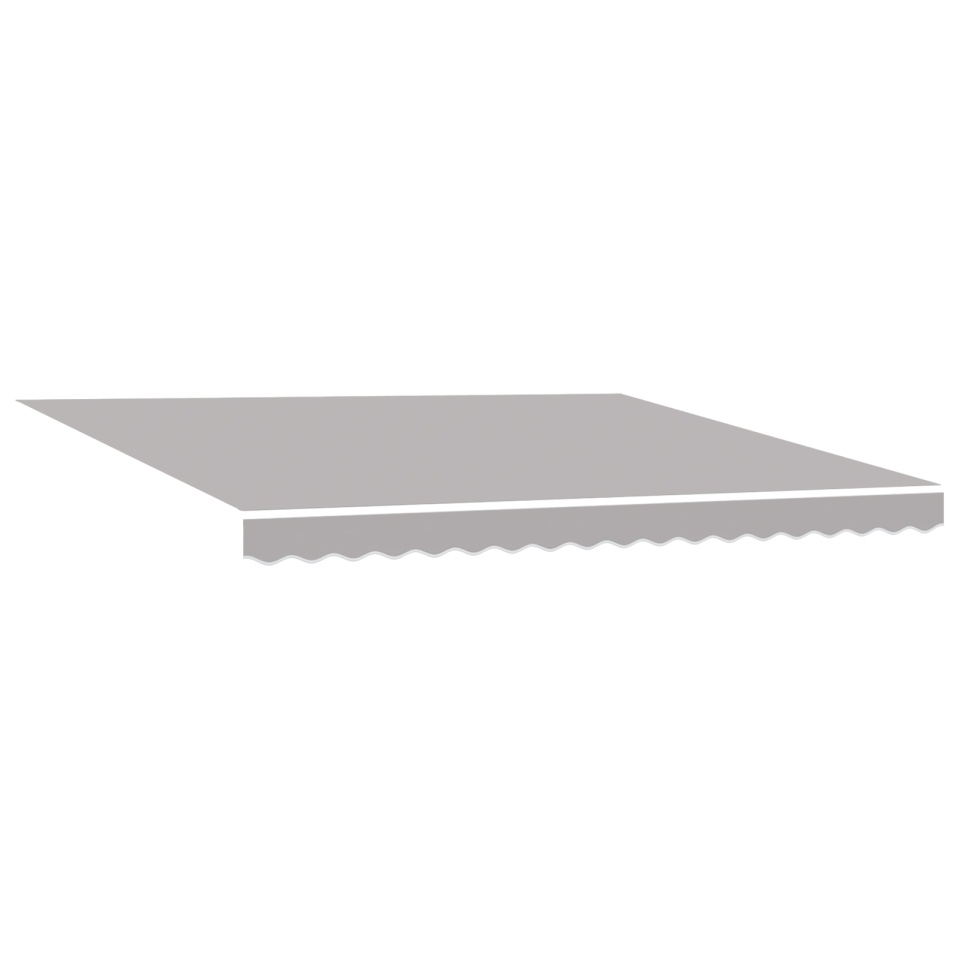 Marchiză manuală retractabilă cu LED gri deschis 400x300 cm, Material pentru înlocuirea marchizei pentru cadru de 4x3 m gri deschis - 1 | YEO