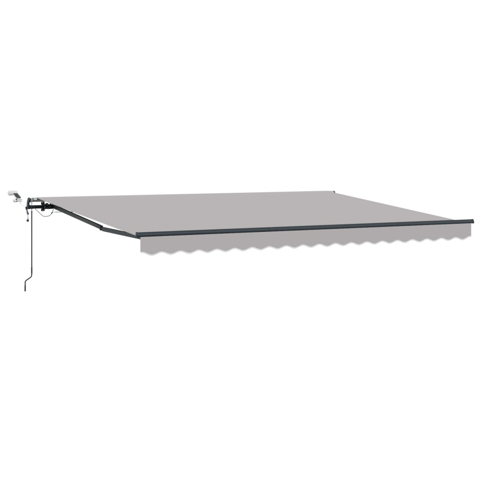 Marchiză retractabilă automată cu LED gri deschis 450x300 cm, Material de înlocuire pentru marchiză de 4,5x3 m cadru gri deschis - 1 | YEO