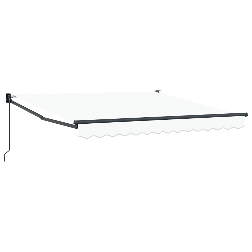Marchiza retractabilă manuală Alb 300x250 cm, Țesătură de înlocuire pentru marchiză pentru cadru de 3x2.5 m Alb - 1 | YEO