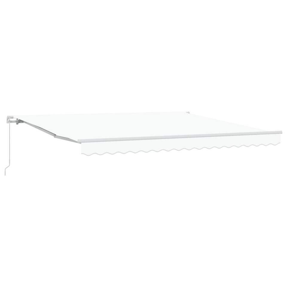 Marchiză retractabilă manuală Alb 400x300 cm, țesătură de schimb pentru marchiză 4x3 m Alb - 1 | YEO