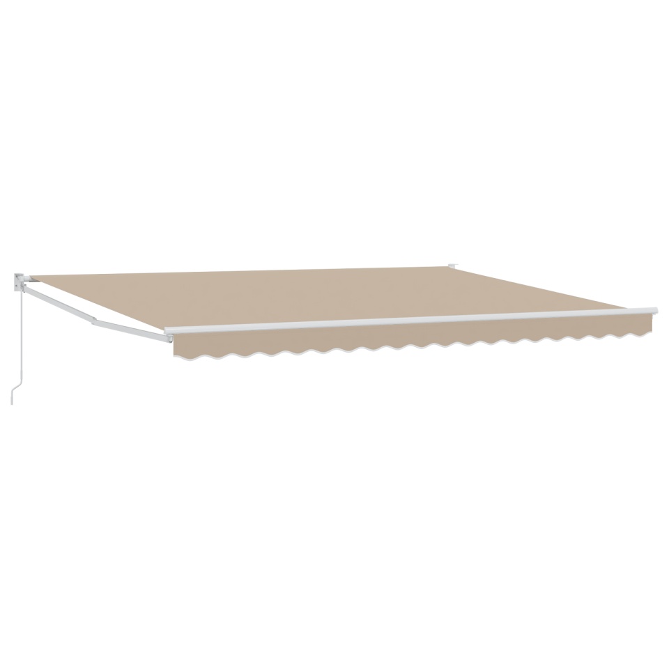 Marchiză retractabilă manuală Bej 450x300 cm, Material de înlocuire pentru marchiză cadru 4.5x3 m Bej - 1 | YEO