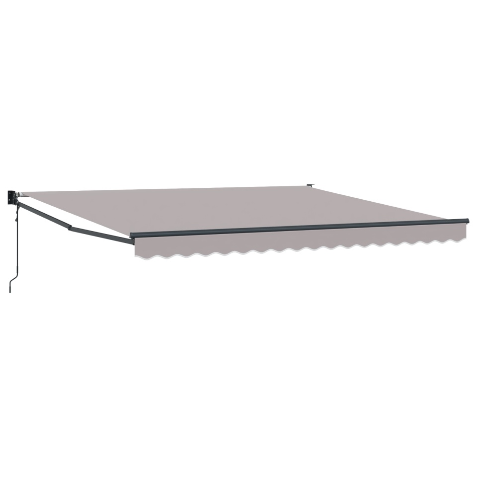 Marquise retractabilă automată gri deschis 400x300 cm, Material de înlocuire pentru marquise pentru cadru 4x3 m gri deschis - 1 | YEO