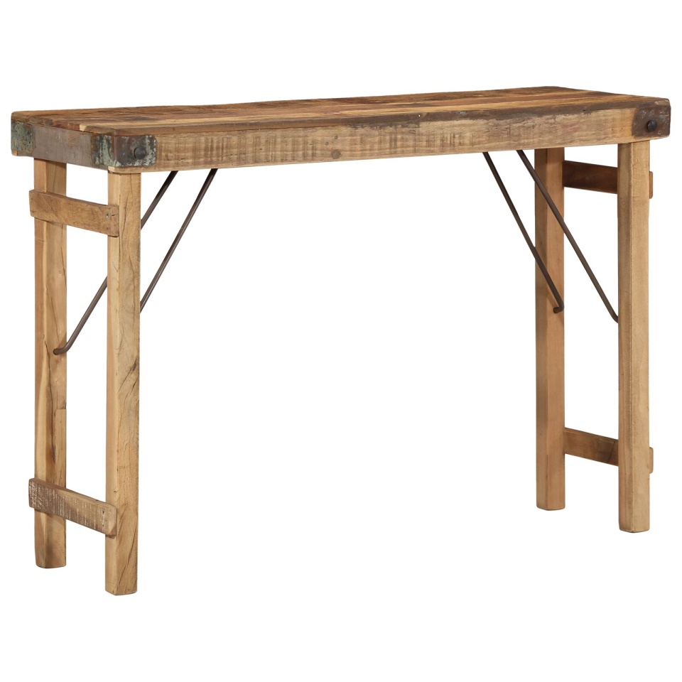 Masă de Consolă 110x35x76 cm Lemn Masiv Recuperat - 2 | YEO