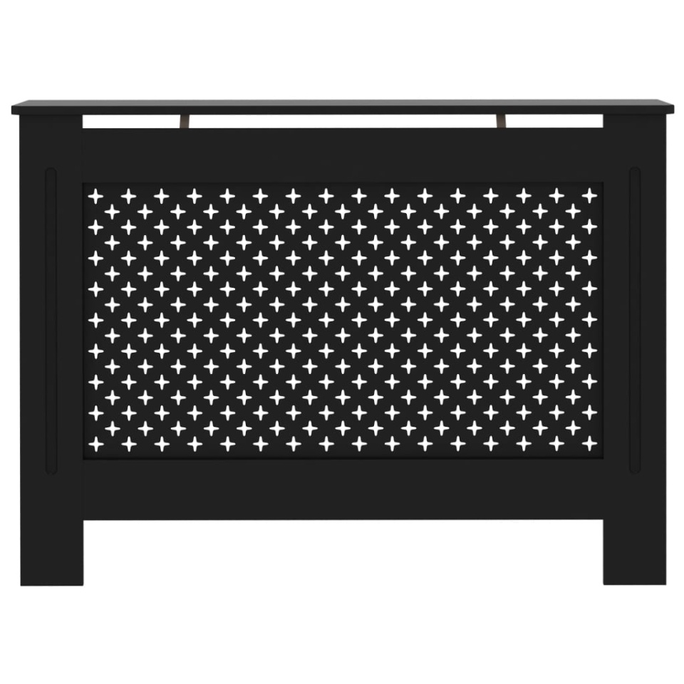Mască pentru calorifer, negru, 112 x 19 x 81,5 cm, MDF - 2 | YEO