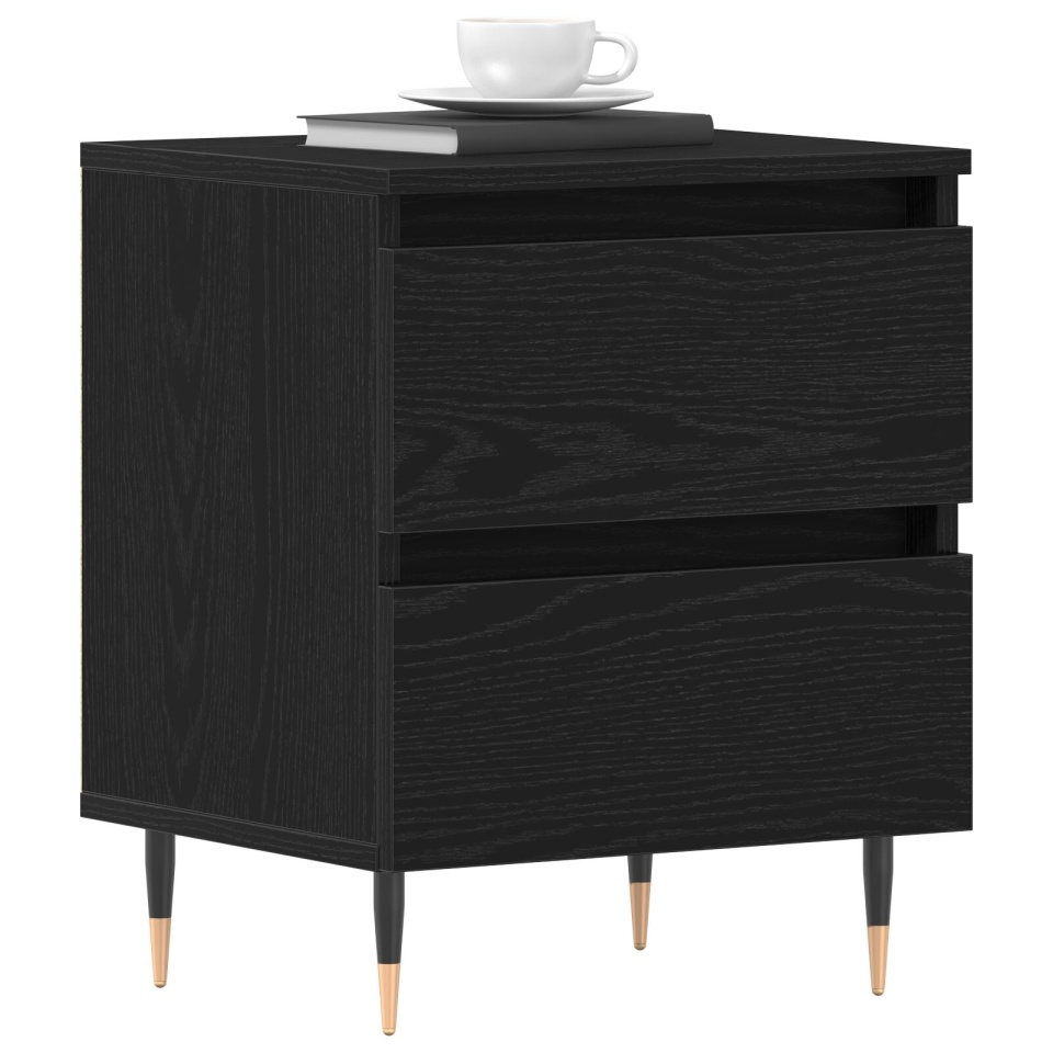 Noptiere 2 buc Black Oak 40x35x50 cm Lemn compozit - 2 | YEO