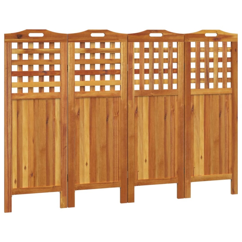 Paravan de cameră 4 panouri 162x2x115 cm lemn masiv de acacia - 1 | YEO