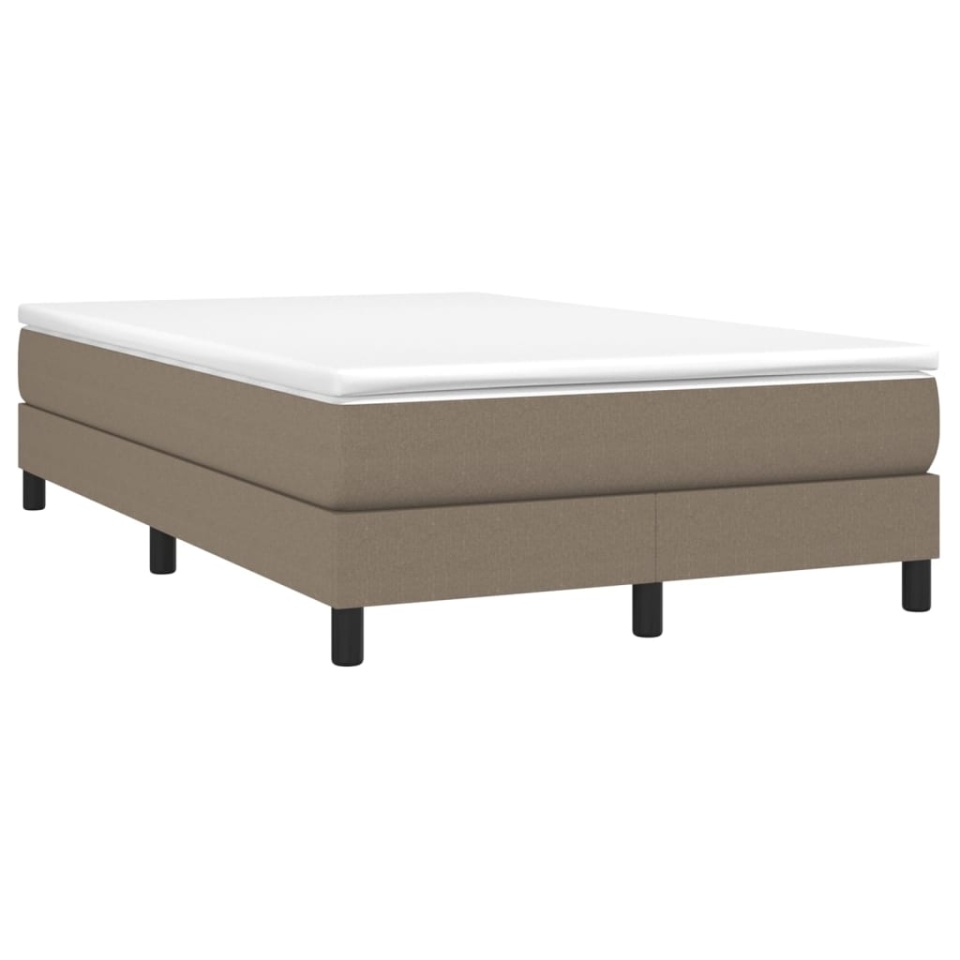 Pat box spring cu saltea, gri taupe, 120x200 cm, textil - 2 | YEO