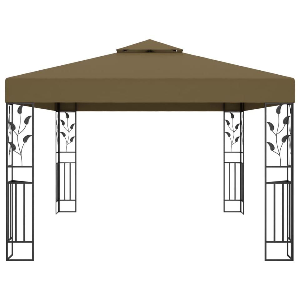 Pavilion cu acoperiș dublu, gri taupe, 3 x 4 m, 180 g/m² - 2 | YEO