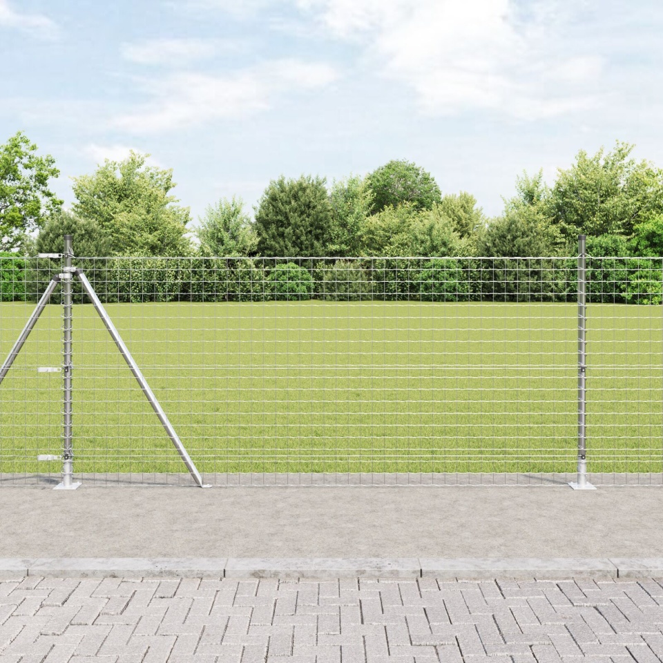 Posturi pentru garduri Set de 26 Oțel galvanizat 3.2 x 3.2 x 90 cm