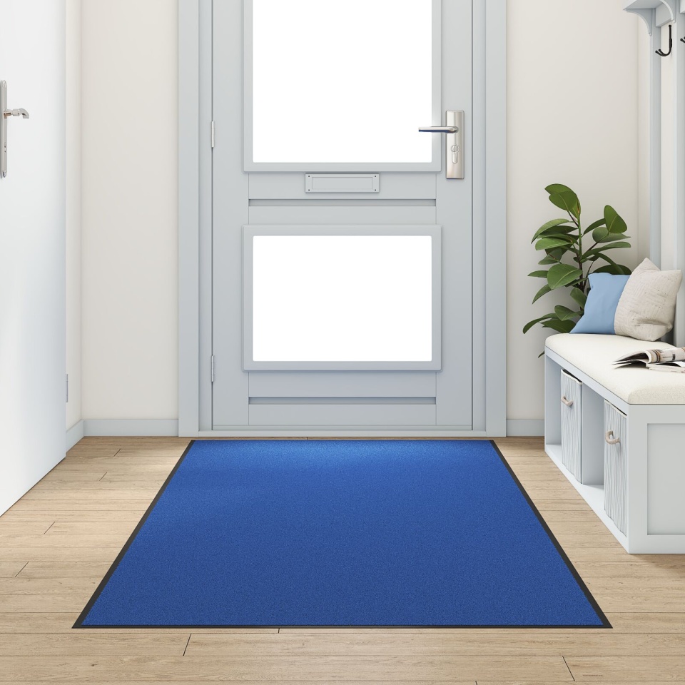 Preș de ușă spălabil Albastru 120x250 cm