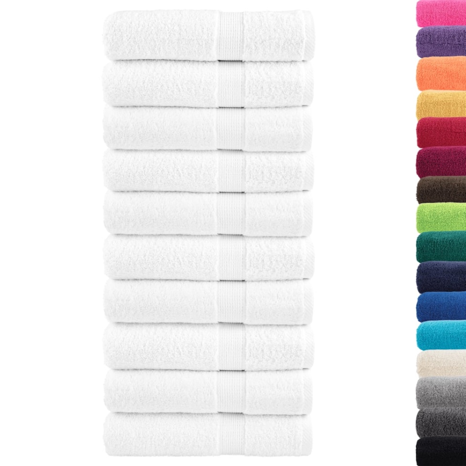 Prosoape de duș premium SOLUND 10 buc alb 70x140cm 600 gsm - 1 | YEO