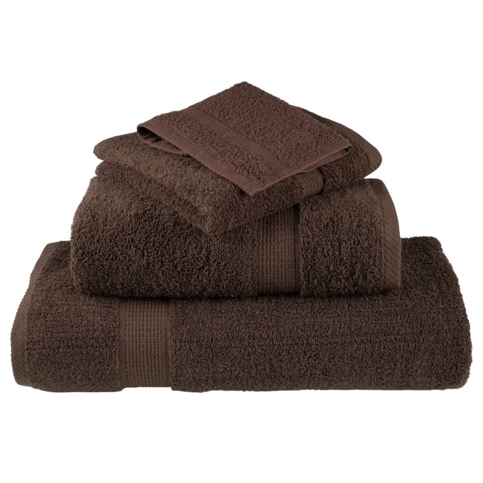 Prosoape de duș premium SOLUND 10 buc maro 70x140cm 600 gsm - 3 | YEO