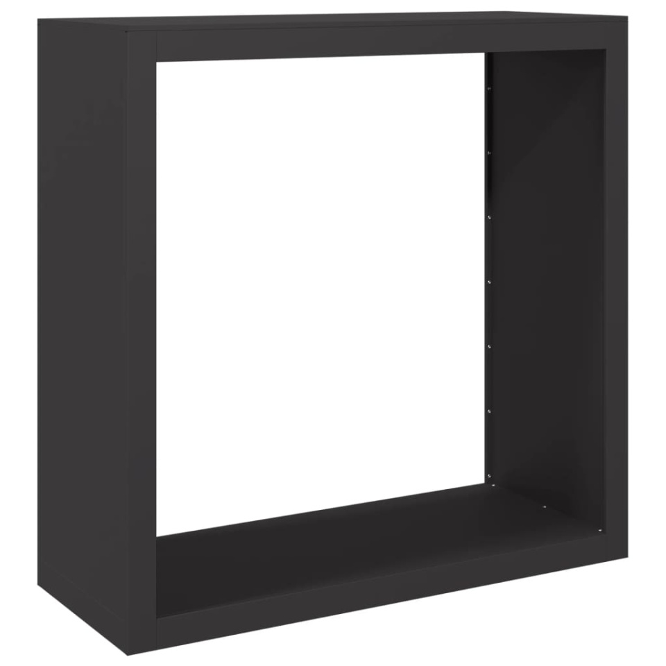 Rastel pentru lemne de foc, negru, 100x40x100 cm, oțel - 1 | YEO