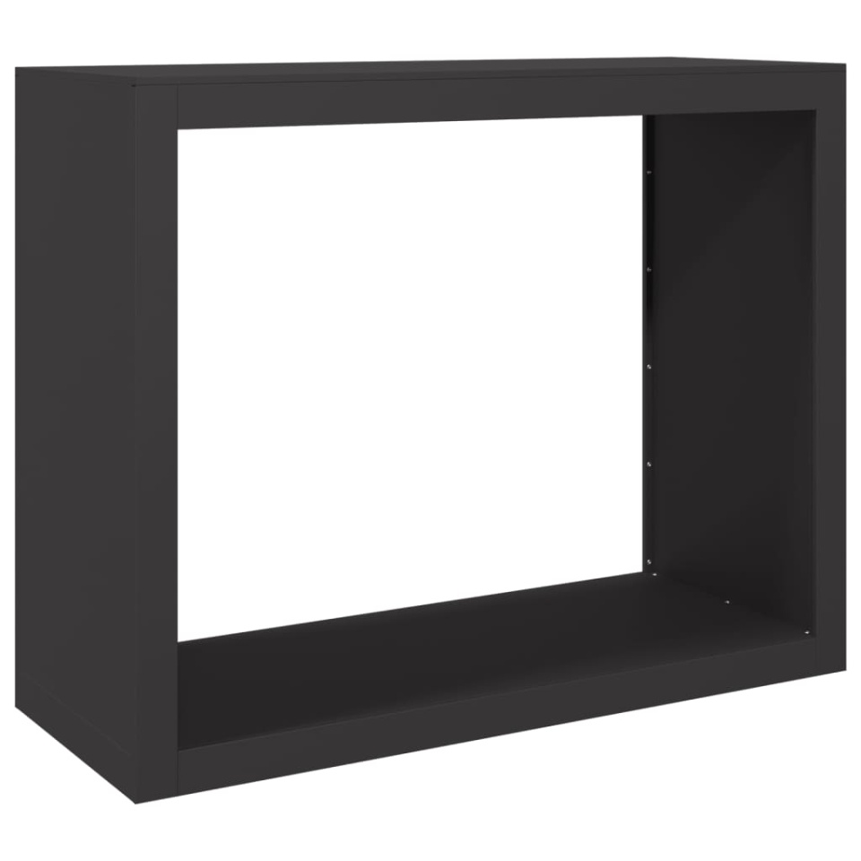 Rastel pentru lemne de foc, negru, 100x40x80 cm, oțel - 1 | YEO