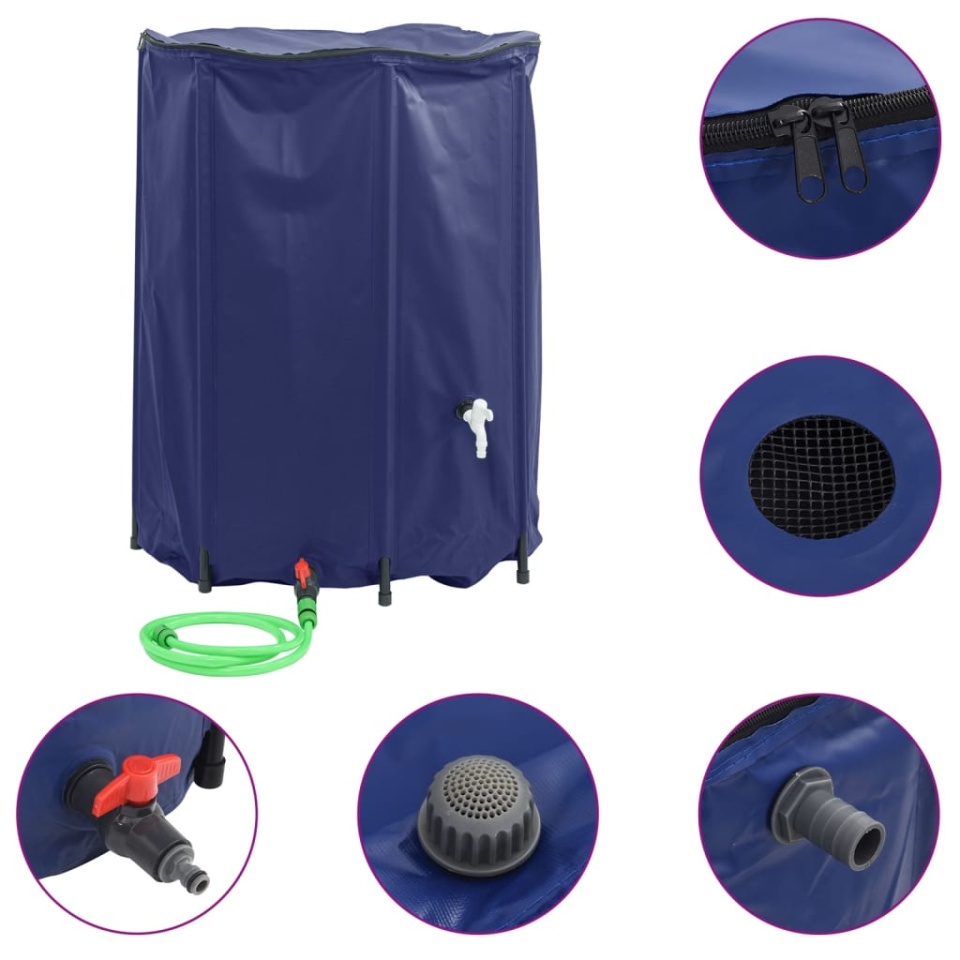 Rezervor de apă cu robinet, pliabil, 1350 L, PVC - 1 | YEO