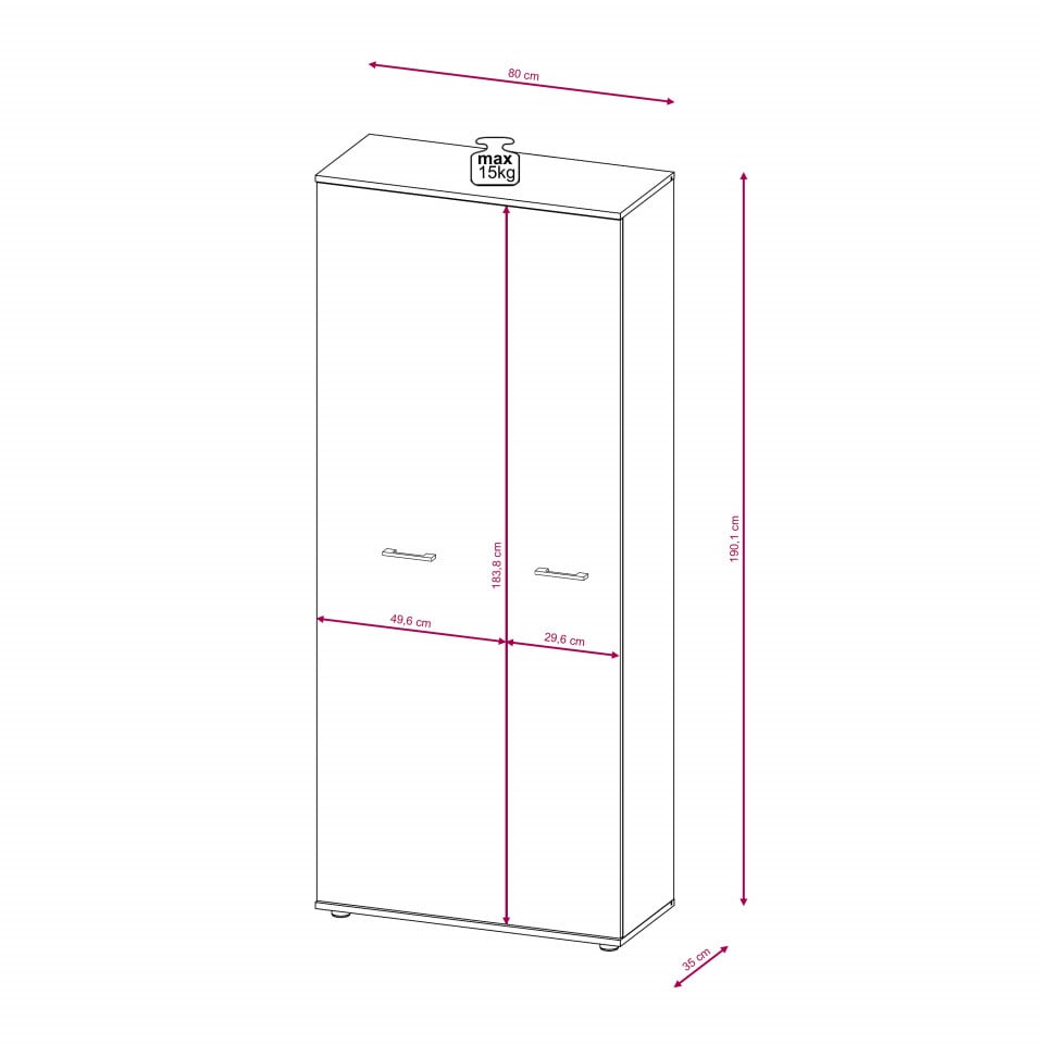 Santo Mobila Hol oak wotan/ white 3W - 1 | YEO