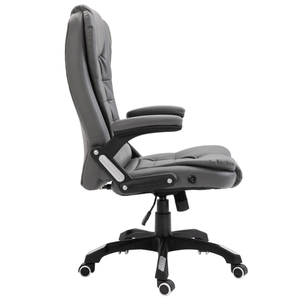 Scaun de birou, antracit, piele ecologică - 3 | YEO