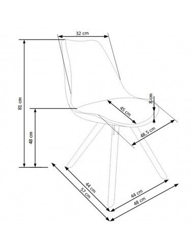 Scaun living HM K201 alb - 3 | YEO