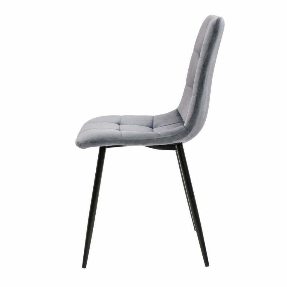Scaun living, tapitat cu stofa, s-155, gri - 3 | YEO