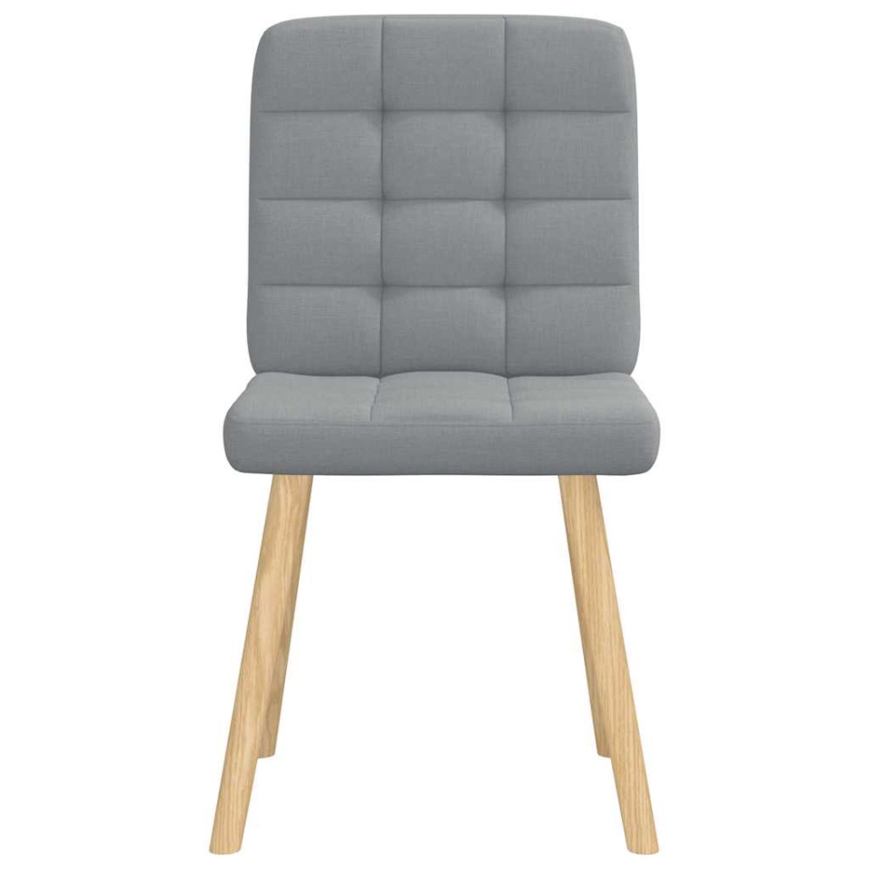 Scaune de bucătărie, 2 buc., gri deschis, material textil - 3 | YEO
