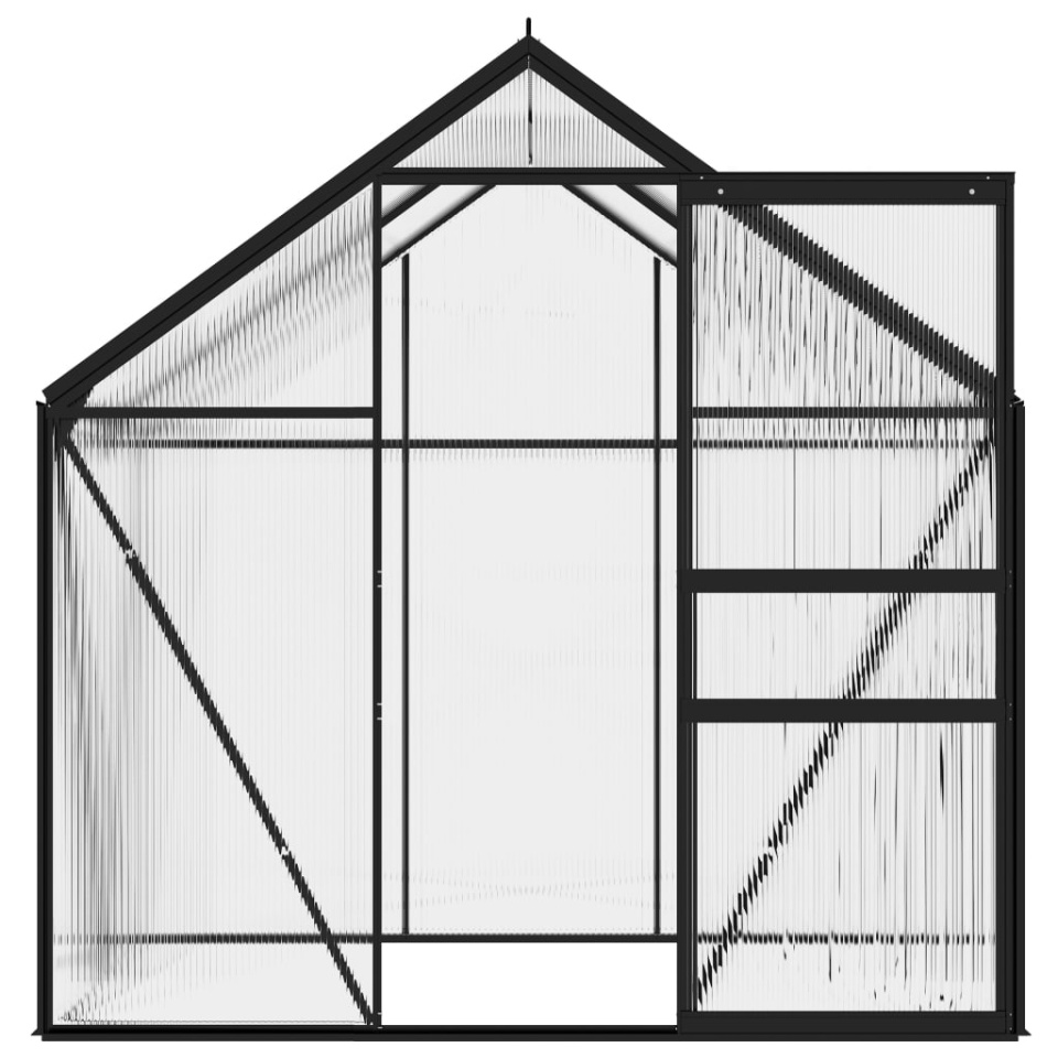 Seră, antracit, 2,47 m², aluminiu - 3 | YEO