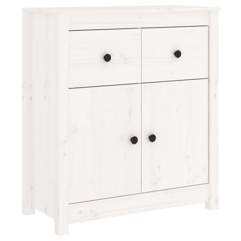 Servantă, alb, 70x35x80 cm, lemn masiv de pin - 1 | YEO