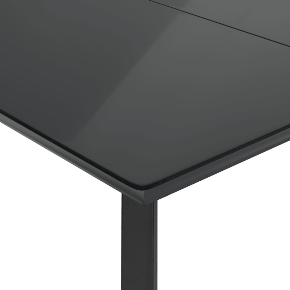 Set bistro cu perne, 3 piese, negru, poliratan - 4 | YEO