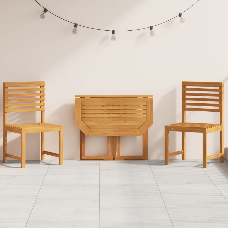 Set Bistro Grădină 3 Piese Lemn Masiv Acacia