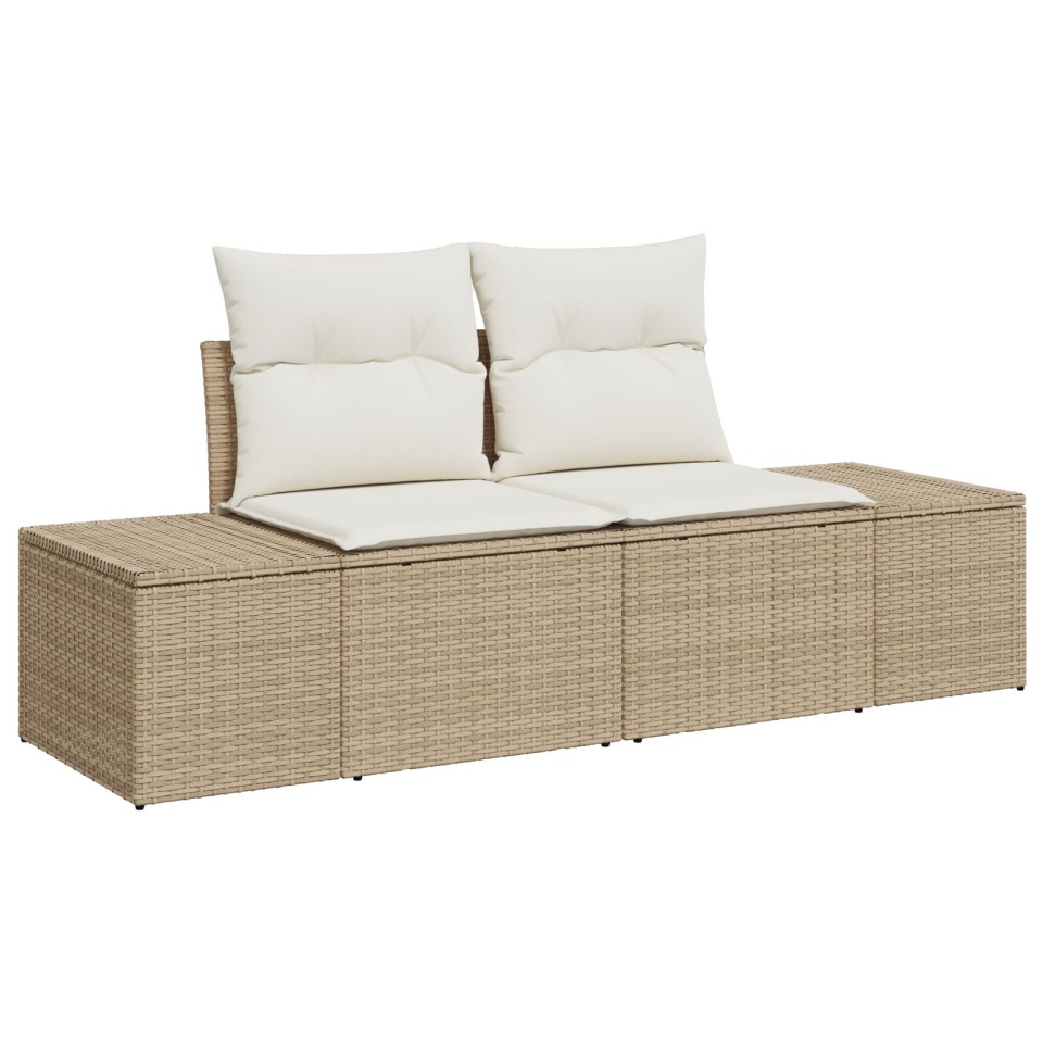 Set canapele grădină Set 9 Bej Poliratan Masă grădină - 3 | YEO
