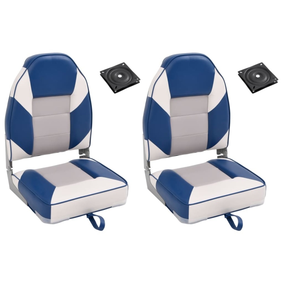 Set cu scaun pentru barcă, pliabil, 4 piese, spătar înalt